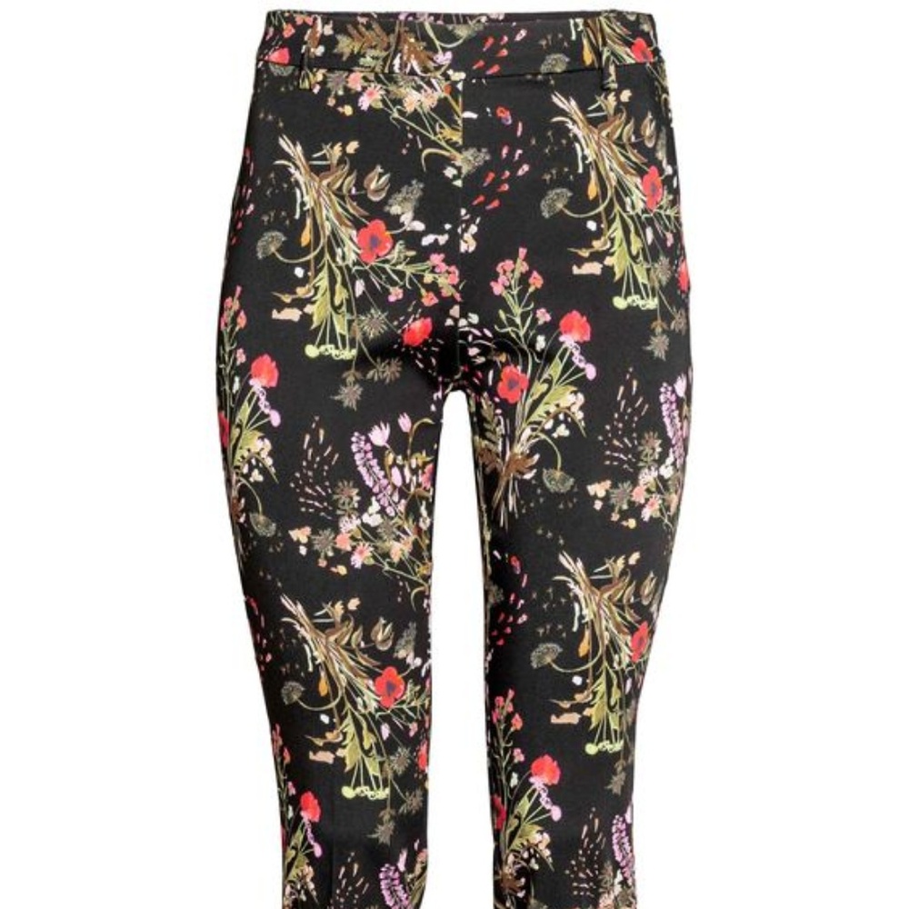 H&M Floral print ankle slacks